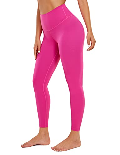 CRZ YOGA Butterluxe Damen High Waist Sport Leggings Blickdicht Yoga Leggins Sporthose Workout Gym Yogahose - 64cm Hibiskus-Purpur 38 von CRZ YOGA