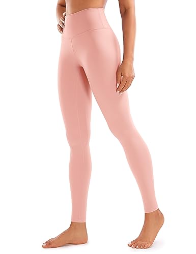 CRZ YOGA Gebürstetes Gefühl Damen Sport Leggings Yogahose High Waist Blickdicht Fitness Leggins Sporthose - 71cm Rosa Hauch 38 von CRZ YOGA