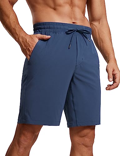 CRZ YOGA Herren Sports Shorts Schnelltrocknend Fitness Kurz Hose Laufshorts mit Taschen - 18/23cm Elektrisches Blau M von CRZ YOGA