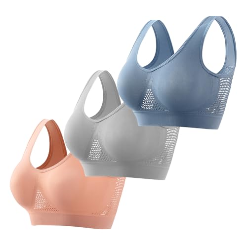 CSKJ Sport BH Damen Gepolstert Bustier Damen BH ohne Buegel Push up BH Sport Bra Top für Yoga Fitness von CSKJ