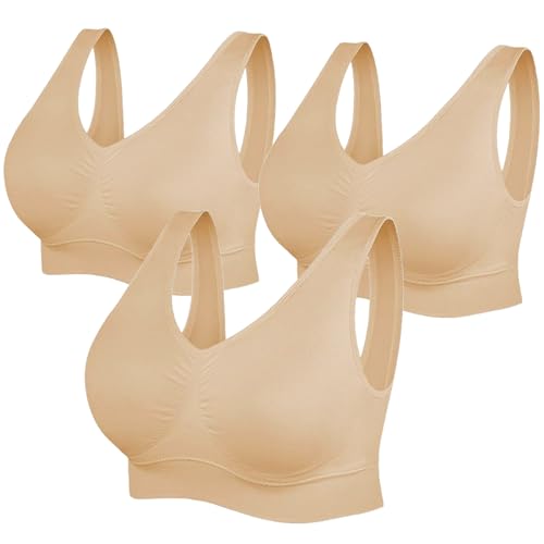 CSKJ Sport BH Klassische Frauen Büstenhalter Ohne Bügel Ringerrücken Sports Bras Fuer Yoga Fitness Training von CSKJ