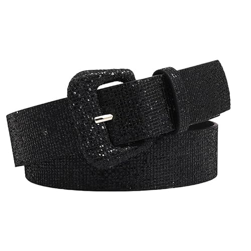 COTIM COYIN Breiter Mädchen Pailletten Glitzer Leder Gürtel, Schwarz, 25-37W COTIM COYIN Breiter Mädchen Pailletten Glitzer Leder Gürtel, Schwarz, 25-37W von CT COTIM COYIN