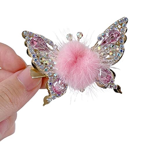 Fliegende Schmetterling Glänzende Haarnadel Schmetterling Haarnadeln Frauen Kid Plüsch Haarspange Haar Zubehör Barrettes Neue Hairgrip Clip Pin von CTDWNT