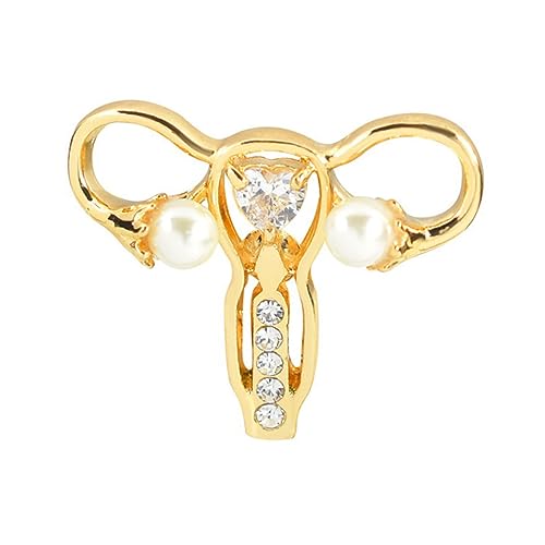 CTIRCHIU Kreative Brosche Form Eines Uterus Aus Legierung Goldfarbenes Ansteckornament Für Frauen Und Mädchen Passend Für Kleidung Taschen Schals Und Hüte CTIRCHIU Kreative Brosche Form Eines Uterus Aus Legierung Goldfarbenes Ansteckornament Für Frauen Und Mädchen Passend Für Kleidung Taschen Schals Und Hüte von CTIRCHIU