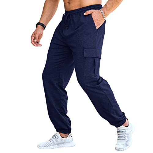 Herren-Jogginghose, lässige Arbeitshose, Cargohose für Herren, Größe M-4XL, navy, 31-35 von CTU