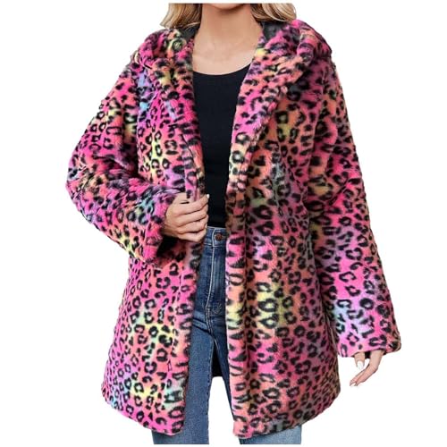 CUPOOD Kapuzenjacke damen lang Warm Mantel lange Ärmel Teddy-Fleece Plüschjacke Leopard Casuale Zip Vlies Winterjacke Hoodie Cardigan Locker Outwear Mode Hot Pink S CUPOOD Kapuzenjacke damen lang Warm Mantel lange Ärmel Teddy-Fleece Plüschjacke Leopard Casuale Zip Vlies Winterjacke Hoodie Cardigan Locker Outwear Mode Hot Pink S von CUPOOD