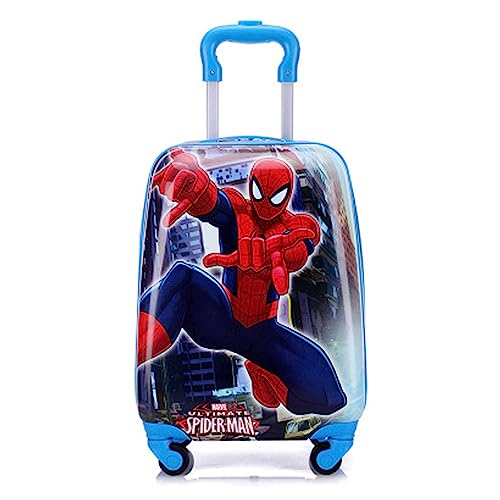 CUSALBOY 45,7 cm (18 Zoll) Gepäck für Jungen und Mädchen, mit Spinnrollen, Koffer mit Rollen, Reisegepäck, Blau, My First Luggage – Hartschalen-Trolley von CUSALBOY