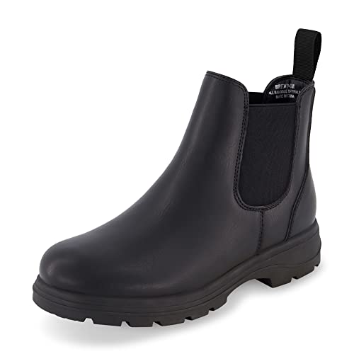 CUSHIONAIRE Chelsea-Stiefel für Damen, mit Memory-Schaumstoff, breite Breiten erhältlich, Schwarz Nappa, 43 EU von CUSHIONAIRE