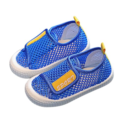 CUTeFiorino Babyschuhe Sandalen Junge Schuhe für Kinder, Mädchen, Kleinkinderschuhe, atmungsaktive Socken, weiche Sohle, rutschfest, verschleißfest, Kleinkind-Bodenschuhe, Schuhgröße (Blue, 22) von CUTeFiorino