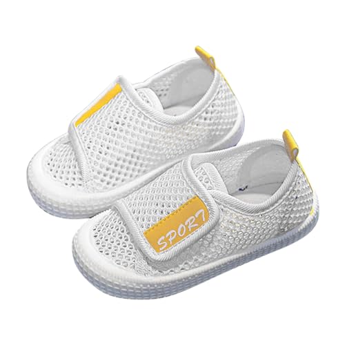 CUTeFiorino Babyschuhe Sandalen Junge Schuhe für Kinder, Mädchen, Kleinkinderschuhe, atmungsaktive Socken, weiche Sohle, rutschfest, verschleißfest, Kleinkind-Bodenschuhe, Schuhgröße (White, 25) von CUTeFiorino