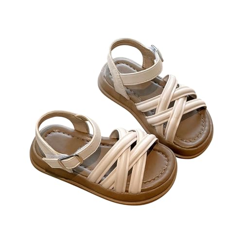 CUTeFiorino Blau Kinder-Posh-Sandale, bequeme flache Sandale, Sommerschuhe und Vintage-Plateau-Sandalen Eva 34 (Beige, 4.5-5 Years) von CUTeFiorino