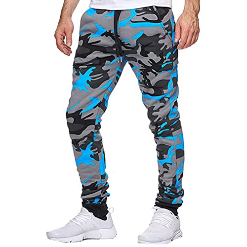 CUTeFiorino Camohose Herren Lange Jogginghose Tarnhose Klassisch Mode Stil Cargohose Warm Comfort Leicht Atmungsaktiv Freizeithose mit Taschen Drawstring Gummibund Regular Fit M-3XL von CUTeFiorino