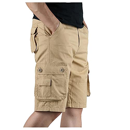 CUTeFiorino Cargohose Herren Kurz, Cargoshorts Sommer Kurze 3/4 Hosen Sport Knielang Hosen Stretch Baumwolle Freizeithose Mit Zipper Taschen Latzhose Camouflage Beige Chino Hose S-5XL CUTeFiorino Cargohose Herren Kurz, Cargoshorts Sommer Kurze 3/4 Hosen Sport Knielang Hosen Stretch Baumwolle Freizeithose Mit Zipper Taschen Latzhose Camouflage Beige Chino Hose S-5XL von CUTeFiorino