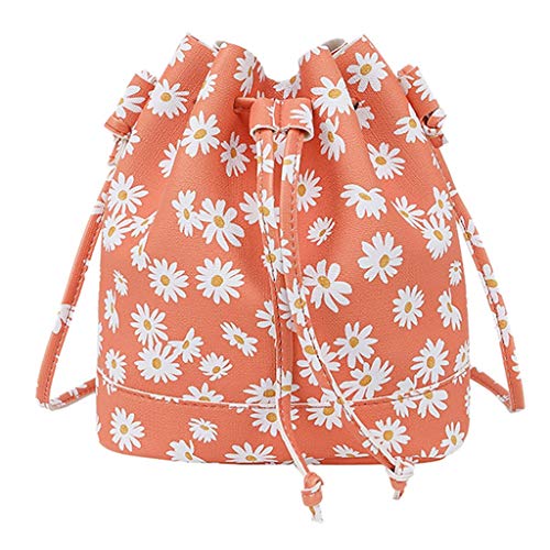 CUTeFiorino Damen Taschen Umhängen Schwarz Mode Women Color Flower Crossbody-Umhängetasche Handtasche Rollstuhl Taschen (Orange, One Size) von CUTeFiorino