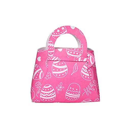 CUTeFiorino Damen Wintermantel Gefütterte Taschen Ostern-Kaninchen-Handtaschen-Handgemachte Süßigkeits-Taschen-nicht gewebte Karotten-Druck-Geschenk-Tasche Taschen Ständer (C, One Size) von CUTeFiorino