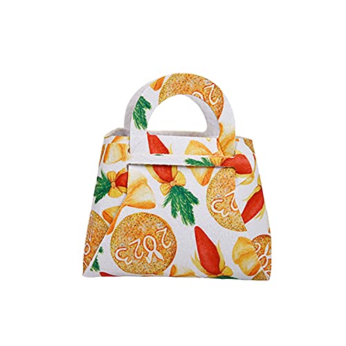 CUTeFiorino Damen Wintermantel Gefütterte Taschen Ostern-Kaninchen-Handtaschen-Handgemachte Süßigkeits-Taschen-nicht gewebte Karotten-Druck-Geschenk-Tasche Taschen Ständer (F, One Size) von CUTeFiorino