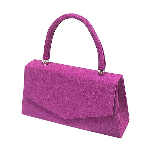 CUTeFiorino Göttliche Komödie Taschen Damen-Tasche aus Wildlederimitat, Henkel, Handtasche, Party, Hochzeit, Rennen Damen Taschen Shopper (Purple, One Size) von CUTeFiorino