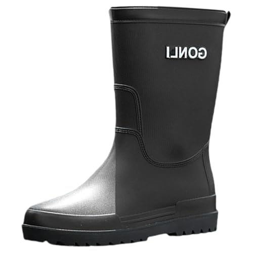 CUTeFiorino Gummistiefel Regenstiefel für Herren, modische Gummistiefel, rutschfeste Gartenstiefel für den Außenbereich, Arbeitsschuhe bis zur Mitte der Wade, Bequeme, leichte Schuhe Für (Black, 40) CUTeFiorino Gummistiefel Regenstiefel für Herren, modische Gummistiefel, rutschfeste Gartenstiefel für den Außenbereich, Arbeitsschuhe bis zur Mitte der Wade, Bequeme, leichte Schuhe Für (Black, 40) von CUTeFiorino