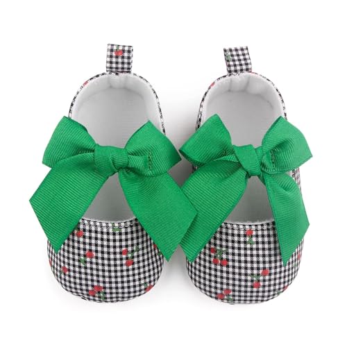 CUTeFiorino Hausschuhe Kinder Junge Kleinkind Baby Mädchen Weiche Sohle Prinzessin Hochzeitskleid Mary Jane Neugeborene Licht Baby Sneaker Schuhe Gummistiefel Kinder (Green, 19 Infant) von CUTeFiorino