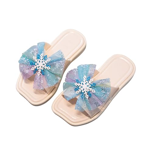 CUTeFiorino Haussocken Kinder Kinderschuhe, modische Flip-Flops mit dicken Sohlen, Hausschuhe mit weichen Sohlen für den Innenbereich, können draußen getragen Werden, (Blue, 29 Little Child) von CUTeFiorino