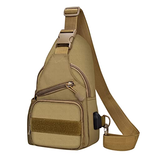 CUTeFiorino Herren Sporthose Kurz Mit Taschen Klassische Umhängetasche aus Nylon, Umhängetasche, Crossbody-Geldbörsen für Männer oder Frauen Taschen Schwarz (Brown, One Size) von CUTeFiorino