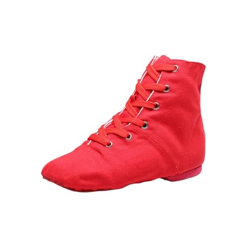 CUTeFiorino High Sneaker Mädchen Kinder Schuhe Tanzschuhe Warm Dance Ballett Performance Hallenschuhe Jazz Dance Schuhe Kinderschuhe 31 (Red, 28.5 Little Child) von CUTeFiorino