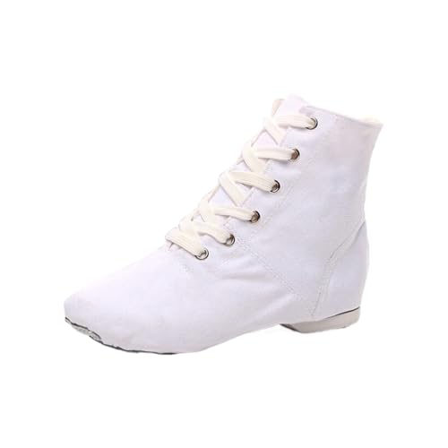 CUTeFiorino High Sneaker Mädchen Kinder Schuhe Tanzschuhe Warm Dance Ballett Performance Hallenschuhe Jazz Dance Schuhe Kinderschuhe 31 (White, 28.5 Little Child) von CUTeFiorino