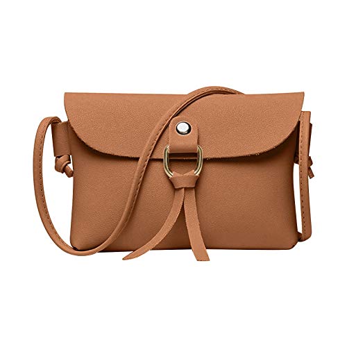 CUTeFiorino Hose Mit Taschen An Den Seiten Damen Shoulder solide Body-Tasche Mode Quasten Abdeckung Frauen Telefon Münztasche Beauty Taschen (Brown, One Size) von CUTeFiorino