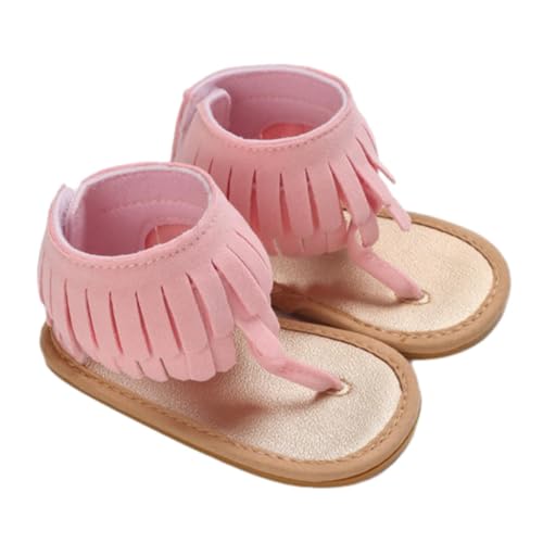 CUTeFiorino Kinder 29 Baby Mädchen Sandalen Rüschen Schleife Premium Weiche Sohle Offene Zehen Atmungsaktive Sommer Outdoor Schuhe Baby Sandalen 0 12 Monate Mädchen Sandalen 35 (Pink, 19 Infant) von CUTeFiorino