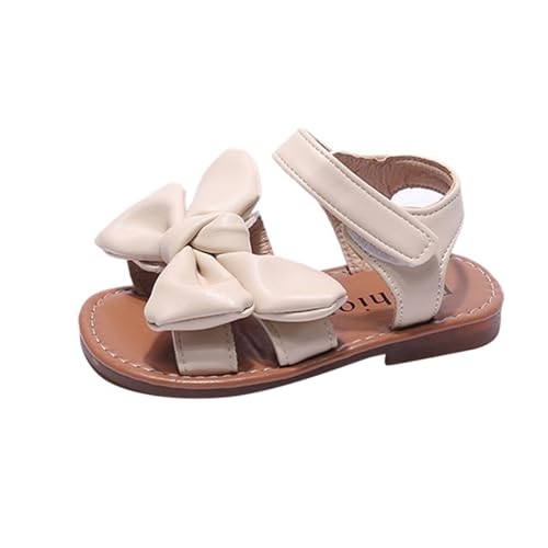 CUTeFiorino Kinder 38 Mode Frühling Sommer Zehe einfarbig Schleife Kinder Freizeitschuhe Sandalen Kinder (White, 23.5 Infant) von CUTeFiorino