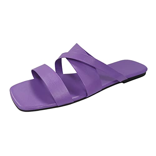 CUTeFiorino Lauf Schuhe Damen Frauen Hausschuhe Mode Sandalen Mode vielseitige lässige Strand rutschfeste Strand Hausschuhe Damenschuhe Weite H 41 (Purple, 38) von CUTeFiorino