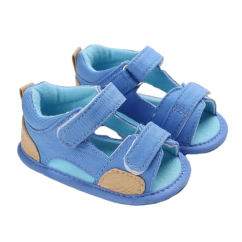 CUTeFiorino Light Baby Mädchen Sandalen Gummisohle Outdoor Erste Kleinkind Mädchen Sommerschuhe Sandalen Damen (Blue, 22 Infant) von CUTeFiorino