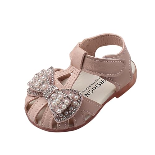 CUTeFiorino M 31 Kleinkind Baby Mädchen Schuhe Atmungsaktive Schuh Dew Toe Schuh Tasche Sandalen Mädchen Sandalen Baby Weiche Überschuhe Sandalen Für 0 bis 2 Antirutsch Kinderschuhe (Pink, 25 Toddler) von CUTeFiorino