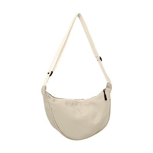 CUTeFiorino Magnetknopf Für Taschen Tasche für Damen und Herren, Nylon-Taschen, Umhängetasche, Geldbörse mit verstellbarem Riemen, einfarbig, Brusttasche, Umhängetasche Kurze Hose (Beige, One Size) von CUTeFiorino