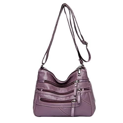 CUTeFiorino Rollstuhl Taschen Crossbody-Geldbörsen für Frauen, lässig, verstellbarer Riemen, Umhängetasche, Damen-Ledertasche Sporthose Mit Taschen Herren (Purple, One Size) von CUTeFiorino