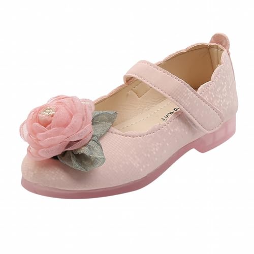 CUTeFiorino Sandalen Kinder 24 Kleine/große Kinder Mädchen Sommerschuhe mit Flare-Print, geschlossener Zehenpartie, niedrigem Absatz, weicher Gummisohle und Mädchenschuhe Gr. (Pink, 27 Little Child) von CUTeFiorino