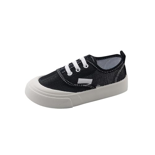 CUTeFiorino Schuhe 32 Mädchen Kinder Leinwand Schuhe Single Mesh Atmungsaktive Sommer Casual Schuhe Für Mädchen EIN Slip Auf Koreanische Version Von Kinder der Schuhe Sneaker High (Black, 10-10.5) von CUTeFiorino