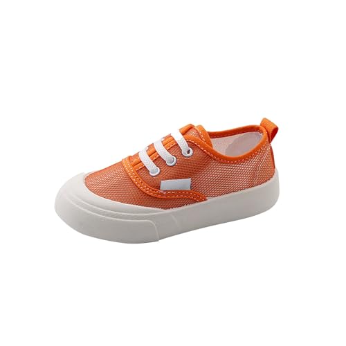 CUTeFiorino Schuhe 32 Mädchen Kinder Leinwand Schuhe Single Mesh Atmungsaktive Sommer Casual Schuhe Für Mädchen EIN Slip Auf Koreanische Version Von Kinder der Schuhe Sneaker High (Orange, 10-10.5) von CUTeFiorino