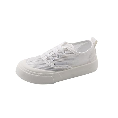 CUTeFiorino Schuhe 32 Mädchen Kinder Leinwand Schuhe Single Mesh Atmungsaktive Sommer Casual Schuhe Für Mädchen EIN Slip Auf Koreanische Version Von Kinder der Schuhe Sneaker High (White, 4.5-5) von CUTeFiorino