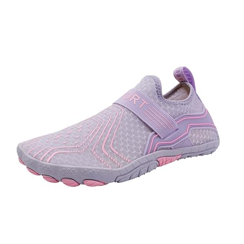 CUTeFiorino Schuhe Damen Slipper Leichte Badeschuhe für Damen und Herren, Tauch- und Strandschuhe, Outdoor-Barfuß-Tauchschuhe, Schwimmen, Waten, Strandschuhe, Regenstiefel Offene Schuhe (Purple, 36) von CUTeFiorino