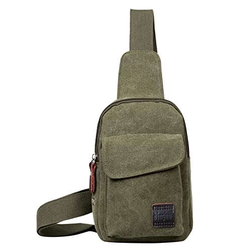 CUTeFiorino Shoppen Taschen Canvas Satchel Casual Body Handtasche Messenger Umhängetasche Taktischer Gürtel Taschen (Green, One Size) von CUTeFiorino