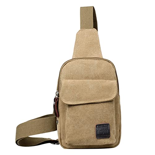 CUTeFiorino Shoppen Taschen Canvas Satchel Casual Body Handtasche Messenger Umhängetasche Taktischer Gürtel Taschen (Khaki, One Size) von CUTeFiorino