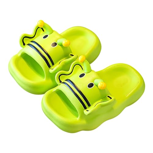 CUTeFiorino Slipper Mädchen Kleinkind Kinder Mädchen Sommer Cartoon Indoor und Outdoor Tragen rutschfeste Flip Flops Coole Hausschuhe Mädchen Hausschuhe 35 (Green, 25.5 Toddler) von CUTeFiorino