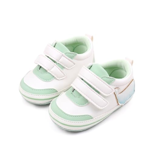 CUTeFiorino Sneaker Blinkend Mädchen Baby-weiche Baby-Kleinkind-Schuhe, atmungsaktive Kinderschuhe Sneaker Klett Mädchen (Green, 19 Infant) von CUTeFiorino