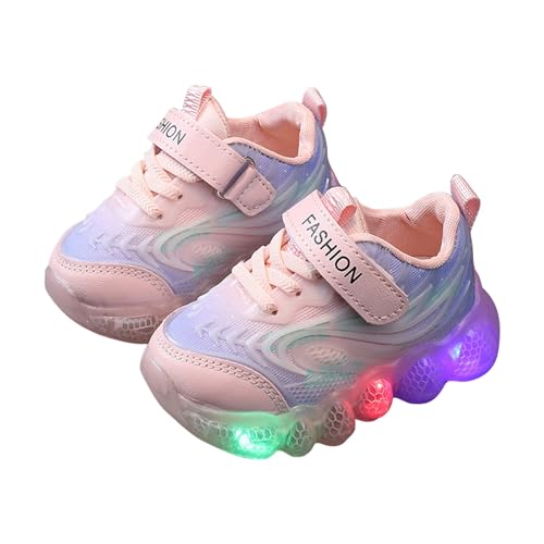 CUTeFiorino Sneaker Junge 29 Kinderschuhe Leuchtende Schuhe Leuchtende Sportschuhe Freizeitschuhe Atmungsaktive Baby-Kinderschuhe Sneaker Schwarz Junge 36 (Pink, 22) von CUTeFiorino