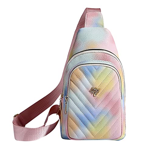 CUTeFiorino Taschen Garderoben Tür Damen Brusttasche Umhängetasche Kleine Umhängetasche aus PU- Satchel Daypack für Lady Fashion Schultergurt Taschen Schwarz (B, One Size) von CUTeFiorino