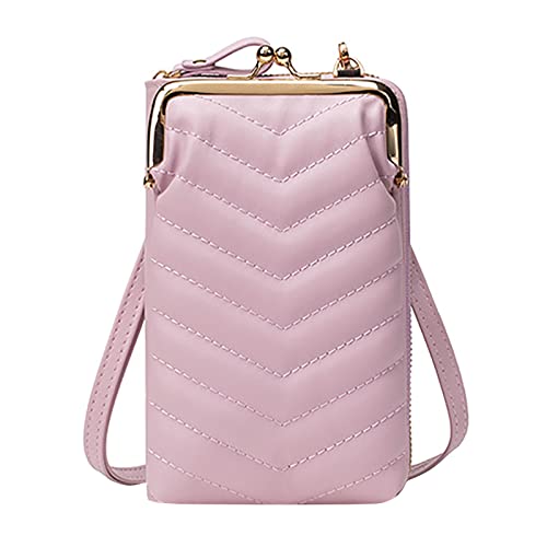 CUTeFiorino Tragegurt Taschen Karabinerhaken Koreanische Version einer kleinen Schultertasche, Modetrend, Umhängetasche, Art, Damen-Touchscreen-Handytasche Taschen Anhänger (Purple, One Size) von CUTeFiorino