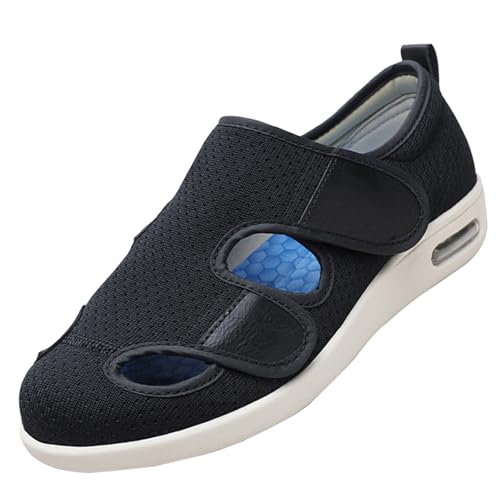 CVFOMBN Herren Casual Sportschuhe,Extra breite und leichte Schuhe für geschwollene Füße, Premium-Schuhe mit Klettverschluss.black/40 CVFOMBN Herren Casual Sportschuhe,Extra breite und leichte Schuhe für geschwollene Füße, Premium-Schuhe mit Klettverschluss.black/40 von CVFOMBN