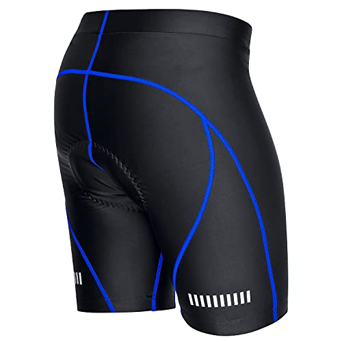 CYCLEHERO Fahrradhose kurz einfach: Gepolsterte Fahrradhose Fahrrad Hose Radlerhose (blau, M) von CYCLEHERO