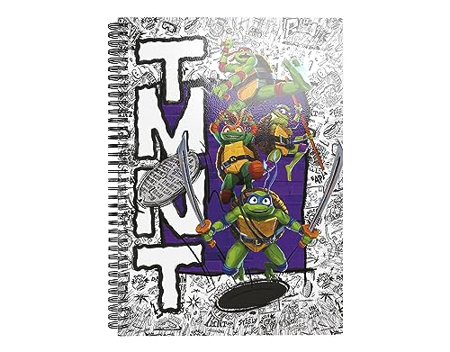 CYPBRANDS Unisex Kinder Ninja Turtles Notizbuch Folio 80 Blatt Heft, bunt von CYPBRANDS